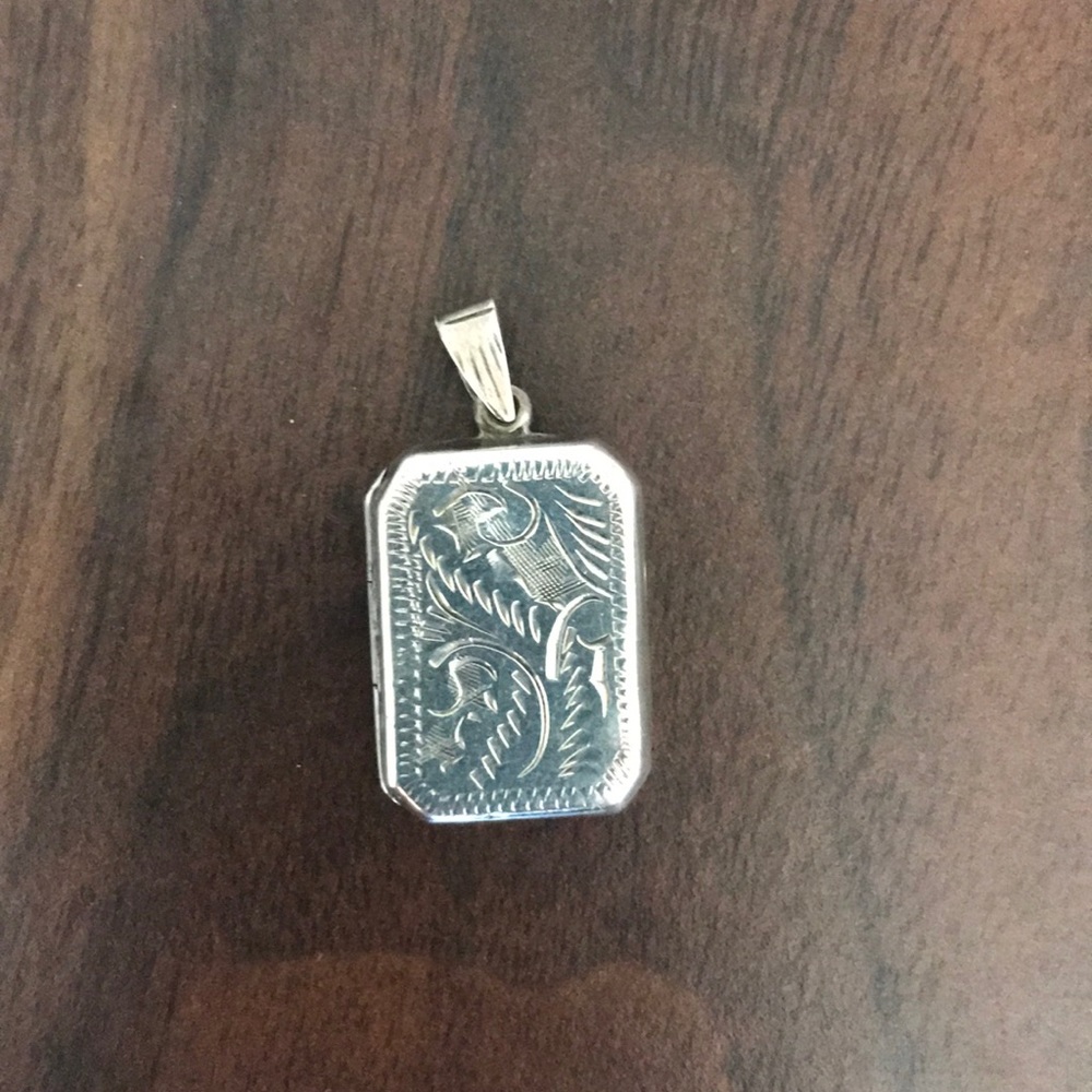 Vintage book locket 925 sterling silver